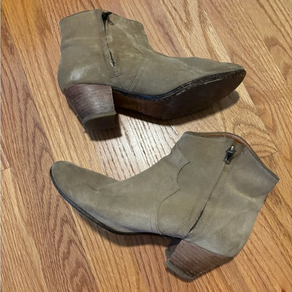 Isabel Marant Suede Tan Ankle Boots - Picture 1 of 6